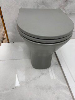 Grey Back To Wall Toilet | Alchester Tiles and Bathrooms, Bicester